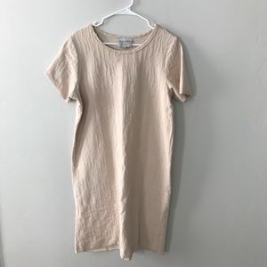 Cream Short Sleeved Dress